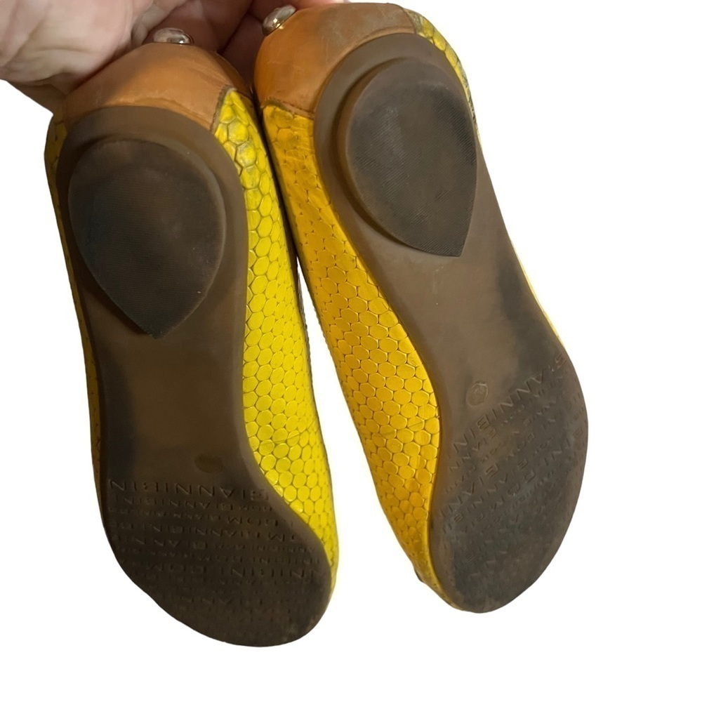 Gianni Bini Yellow Buckle Ballet Flats Size 6.5 - Picture 7 of 11